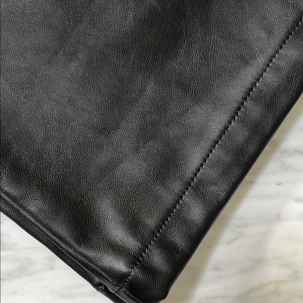 GAP Black Faux Leather Flare Pants - Picture 7 of 11